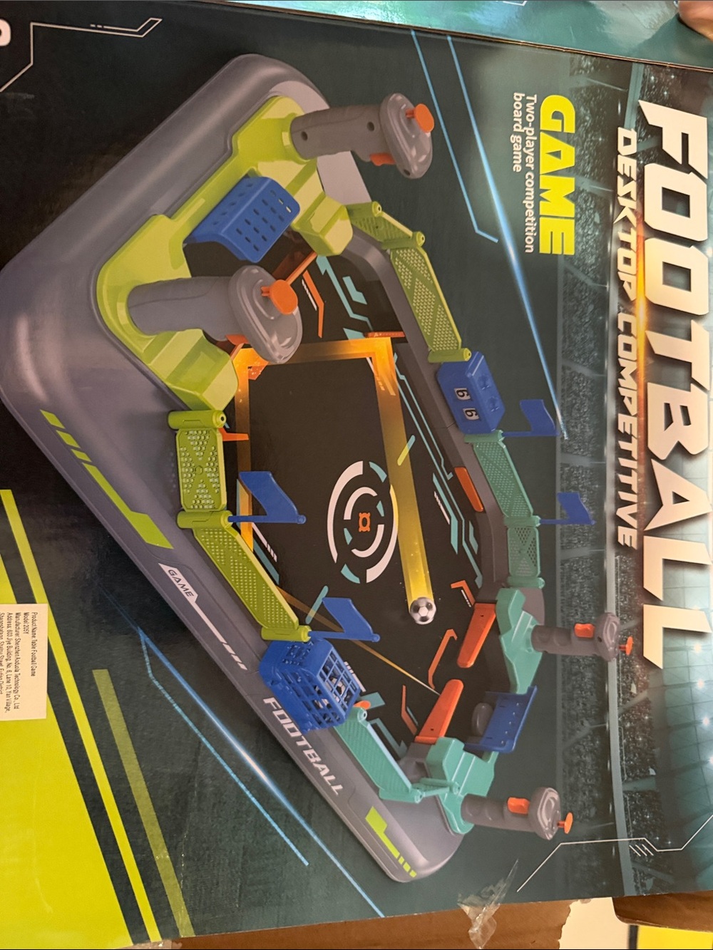 Desktop Football Game - Lime Green & Blue